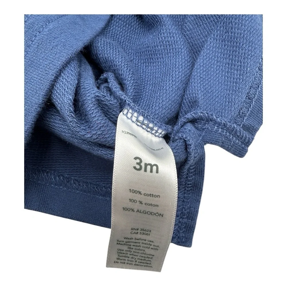 Carter’s Blue Hoodie and Gray Whale Print Pants Set